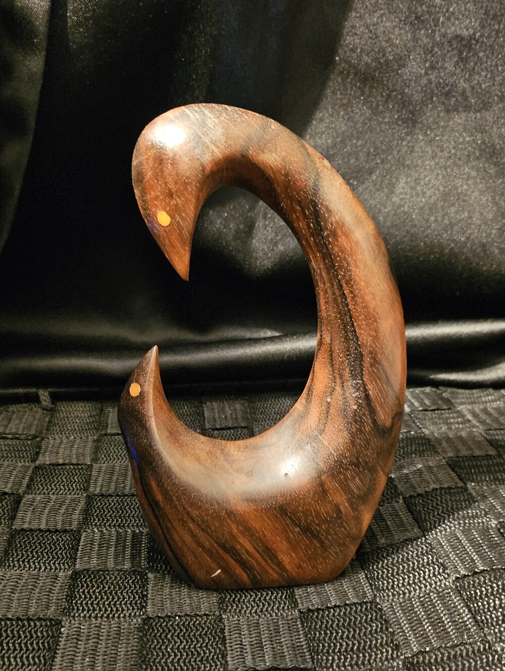 Handcrafted Brown Wooden Bird Sculpture - Elegant Home Accent